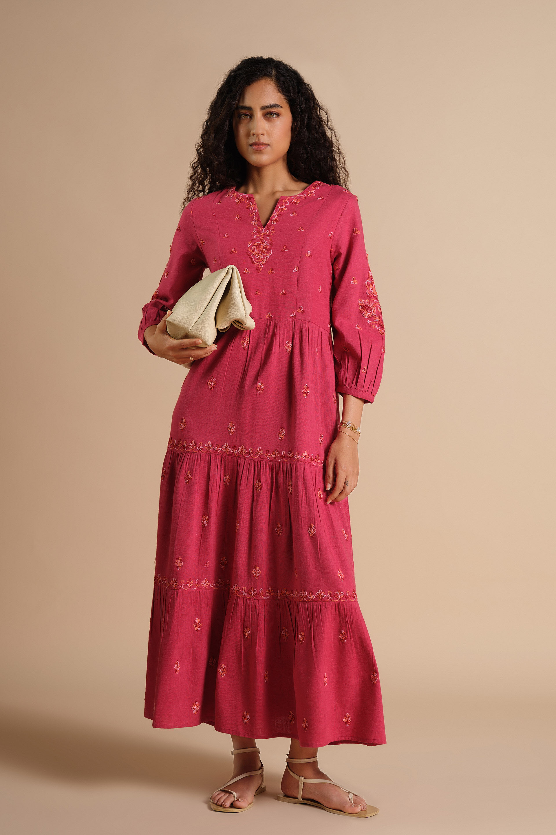 Laal Rose Dress, Red, image 2